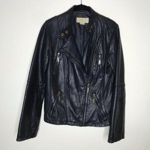 Michael Kors Black Leather Moto Jacket